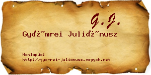 Gyömrei Juliánusz névjegykártya